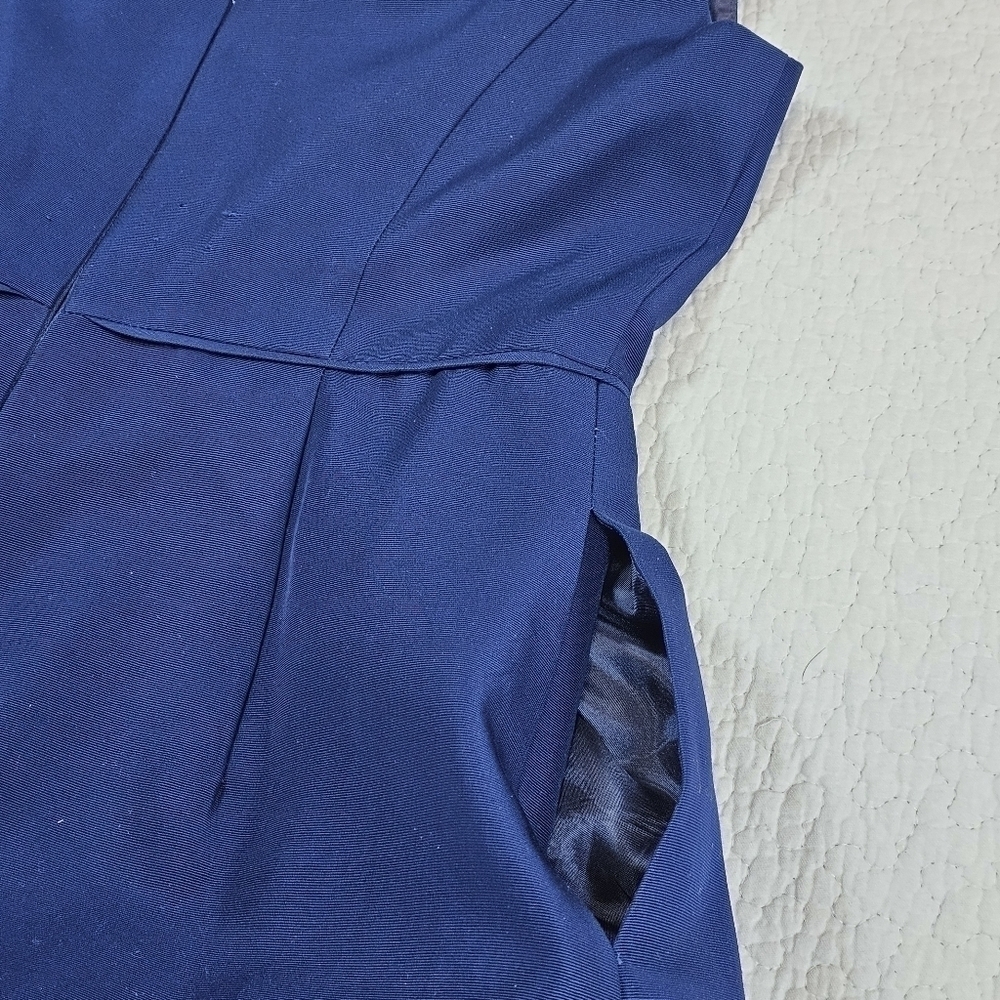 J. Crew Kami Fit and Flare Navy Vicose Dress - Picture 6 of 15